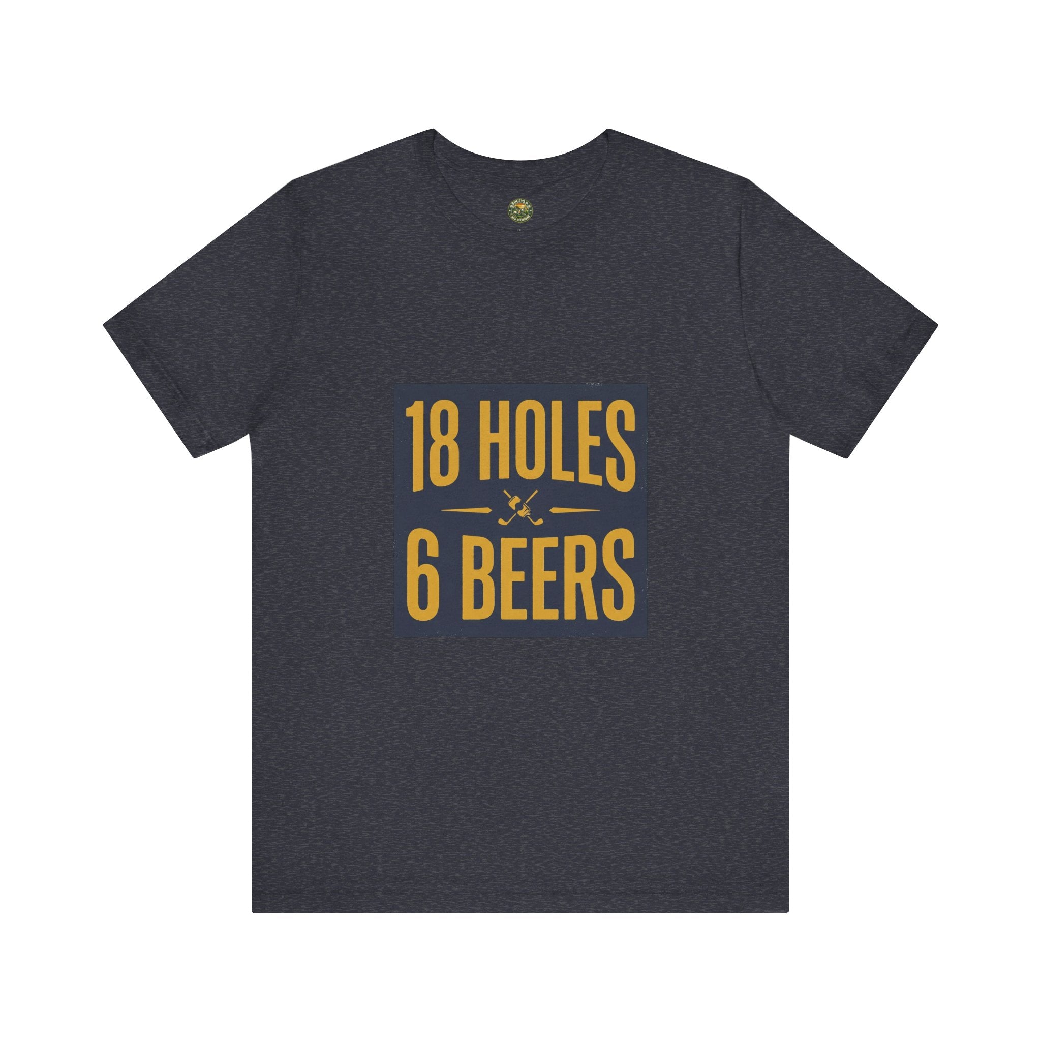18 Holes, 6 Beers - Vintage Golf Tee