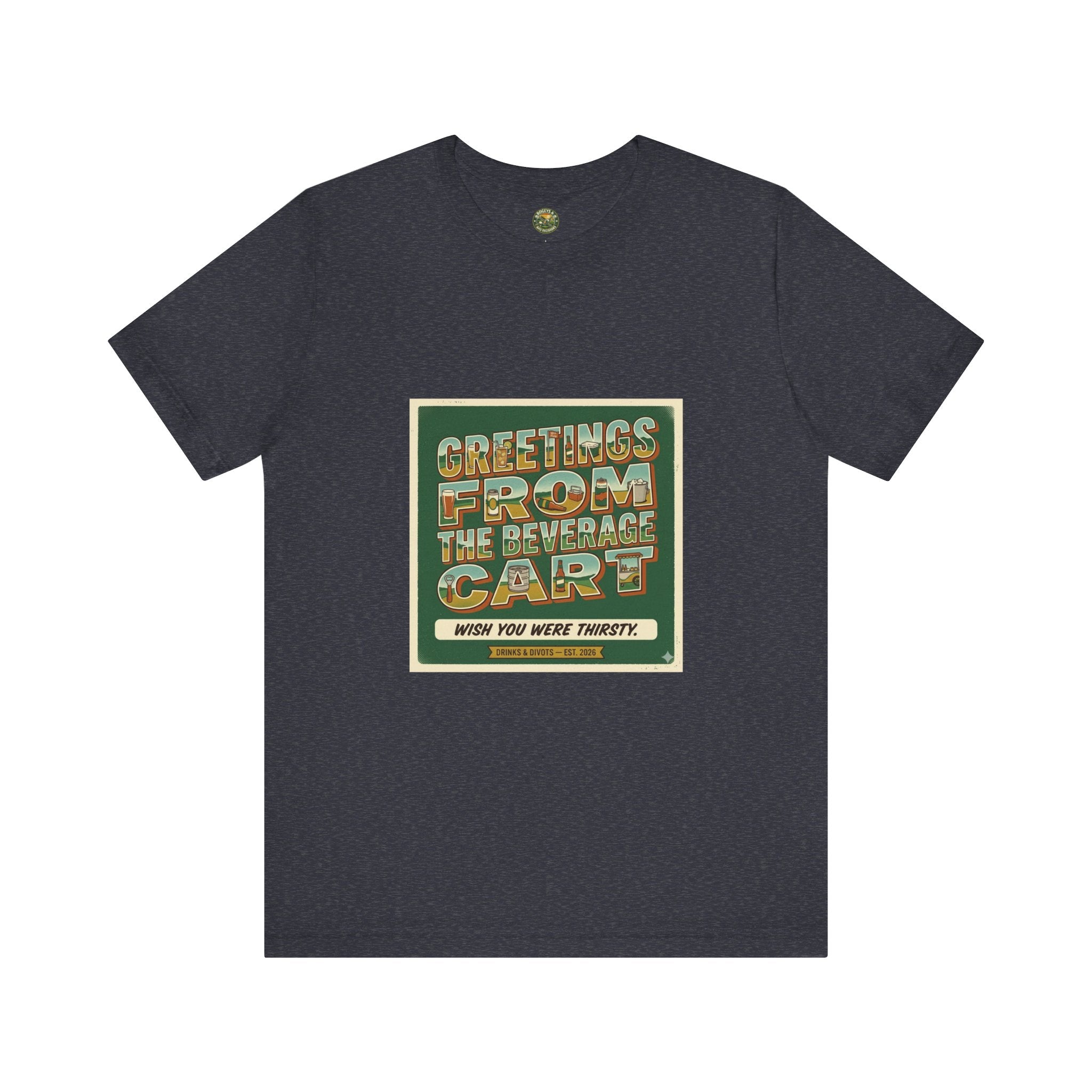 Greetings From The Beverage Cart — Vintage Postcard Tee
