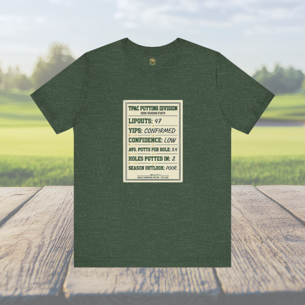 TPAC Putting Stats Sheet Tee — 2026 Season