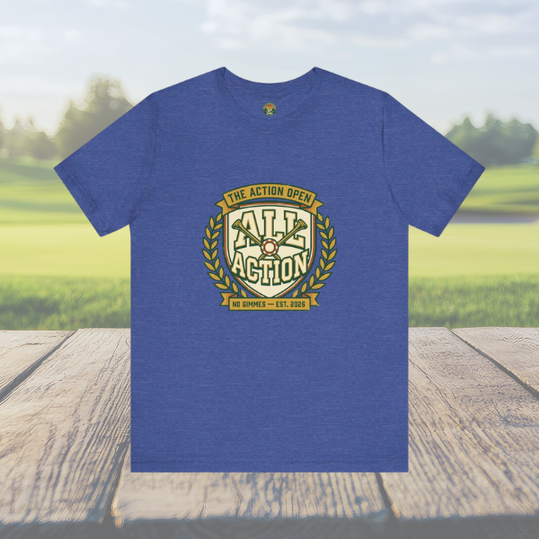 The Action Open Tee — Fake Golf Tournament Crest