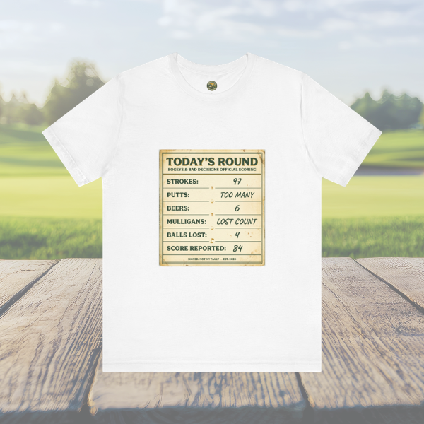 Today's Round Tee — Vintage Faux Scorecard