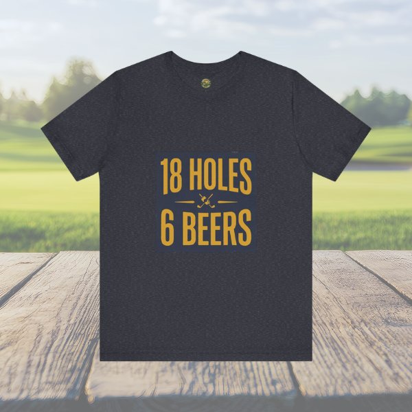 18 Holes, 6 Beers - Vintage Golf Tee
