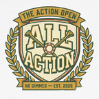 The Action Open Tee — Fake Golf Tournament Crest