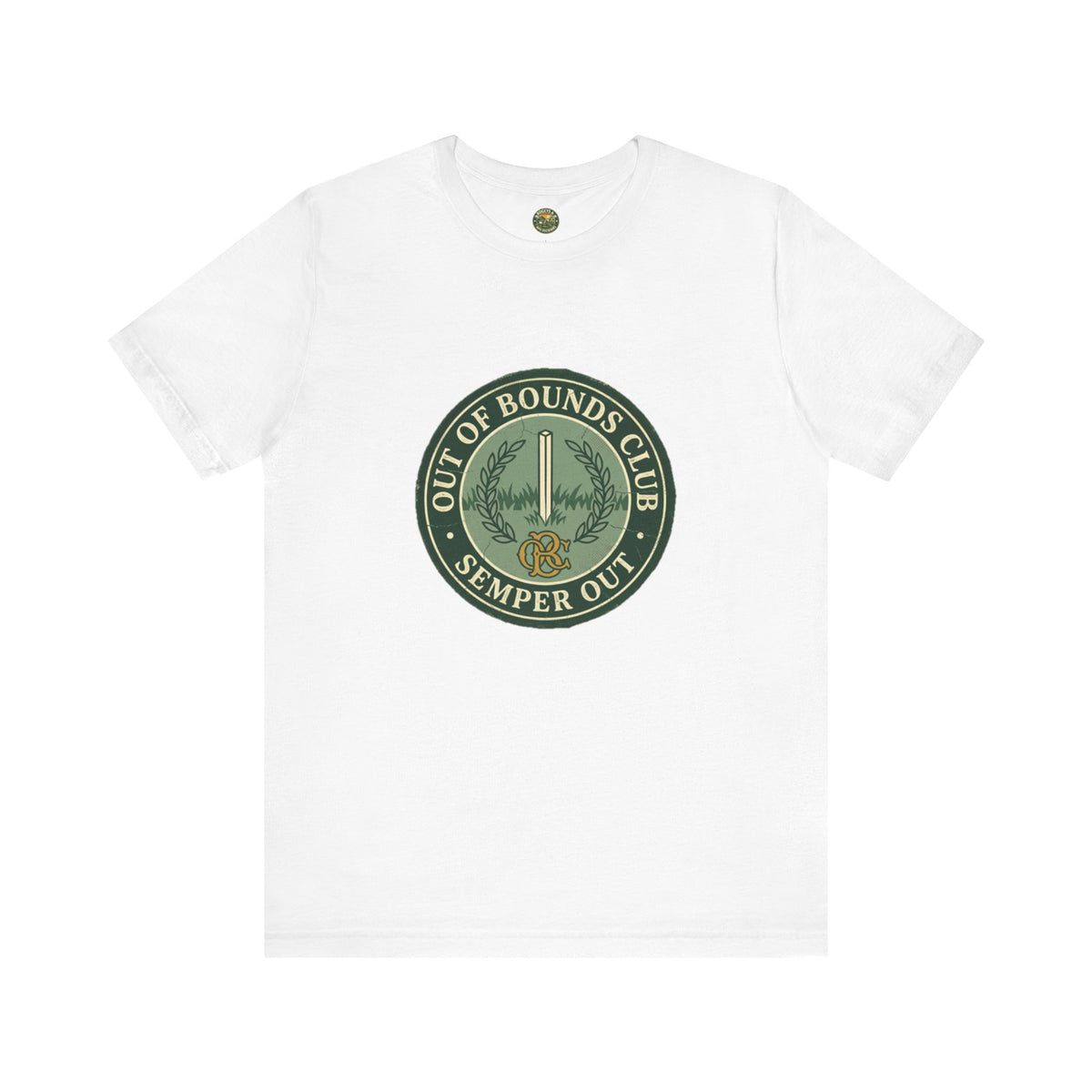Semper Out Tee - OBC Fake Latin Motto Badge
