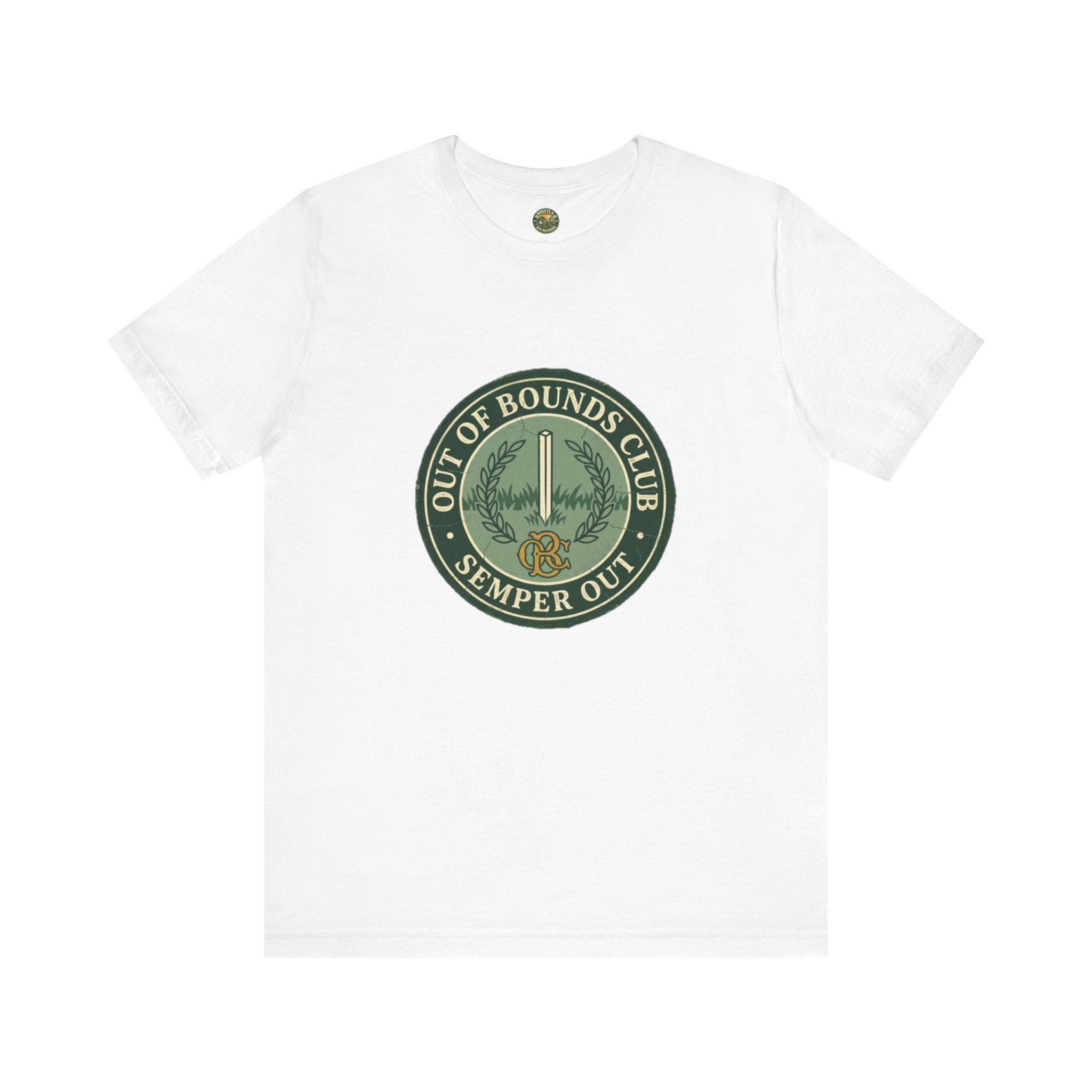 Semper Out Tee - OBC Fake Latin Motto Badge
