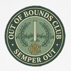 Semper Out Tee - OBC Fake Latin Motto Badge