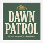 Dawn Patrol Tee — Vintage Sunrise Typography