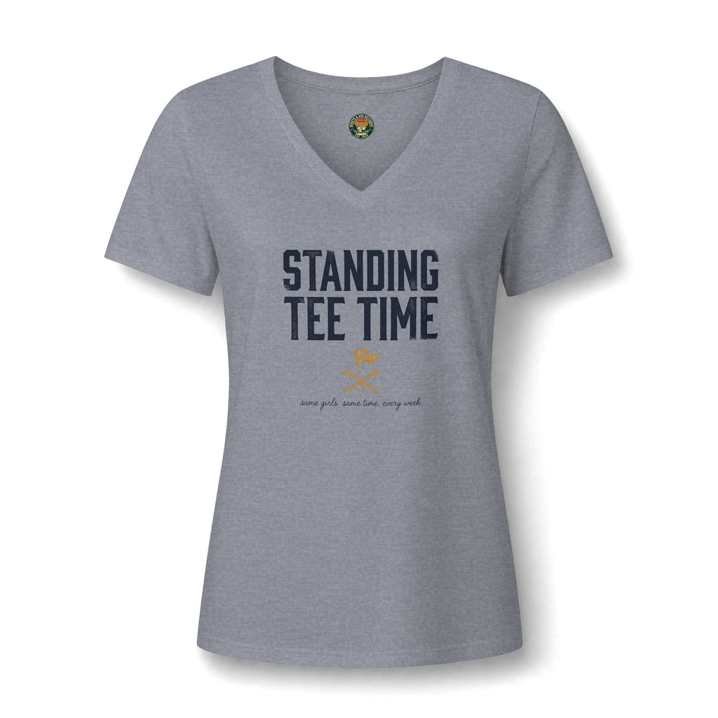 Standing Tee Time V-Neck Tee — Back Nine Bettys