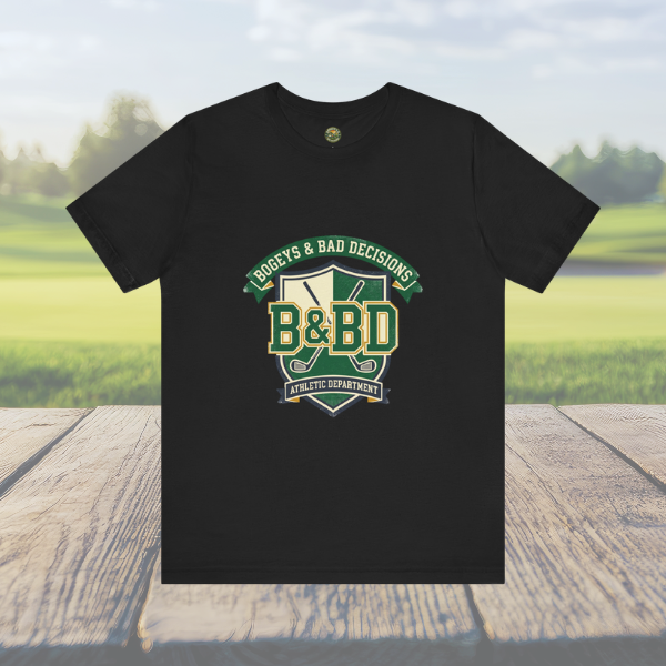 B&BD Athletic Dept Tee — Crossed Clubs Crest