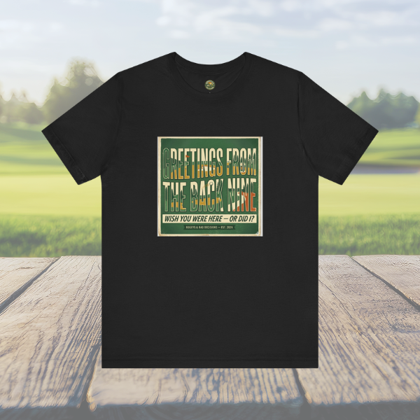 Greetings From The Back Nine — Vintage Postcard Tee