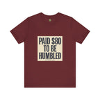 Heather Cardinal t-shirt with a graphic and text on a white background