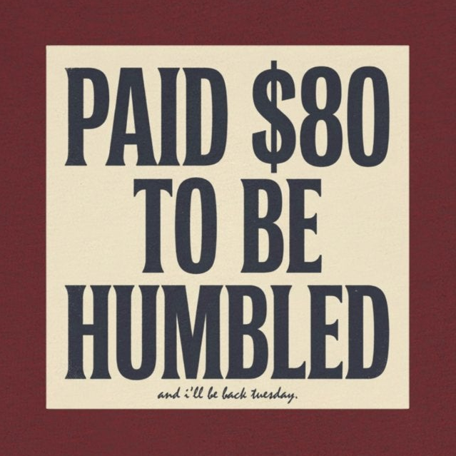 Paid $80 To Be Humbled — Vintage Golf Tee