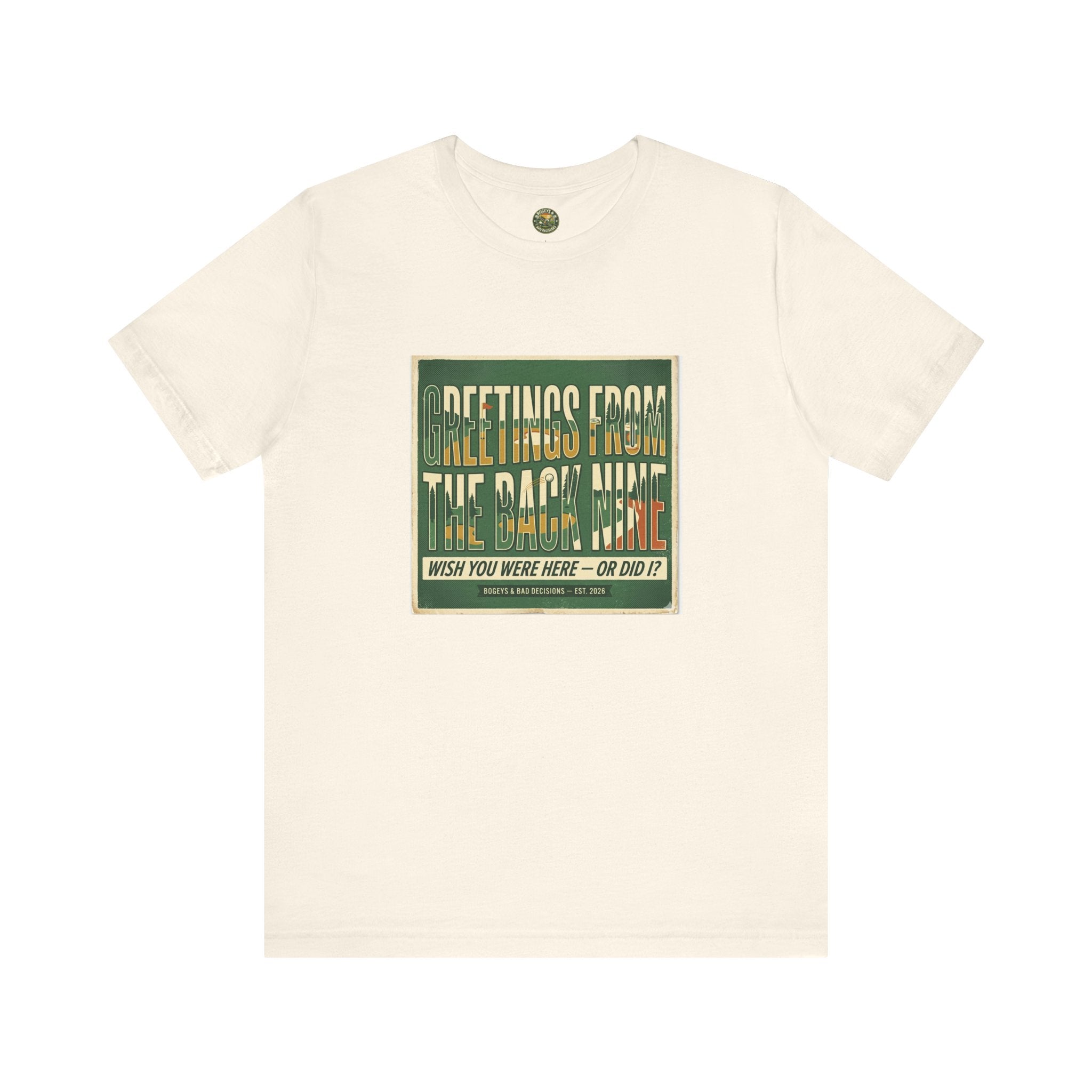 Greetings From The Back Nine — Vintage Postcard Tee