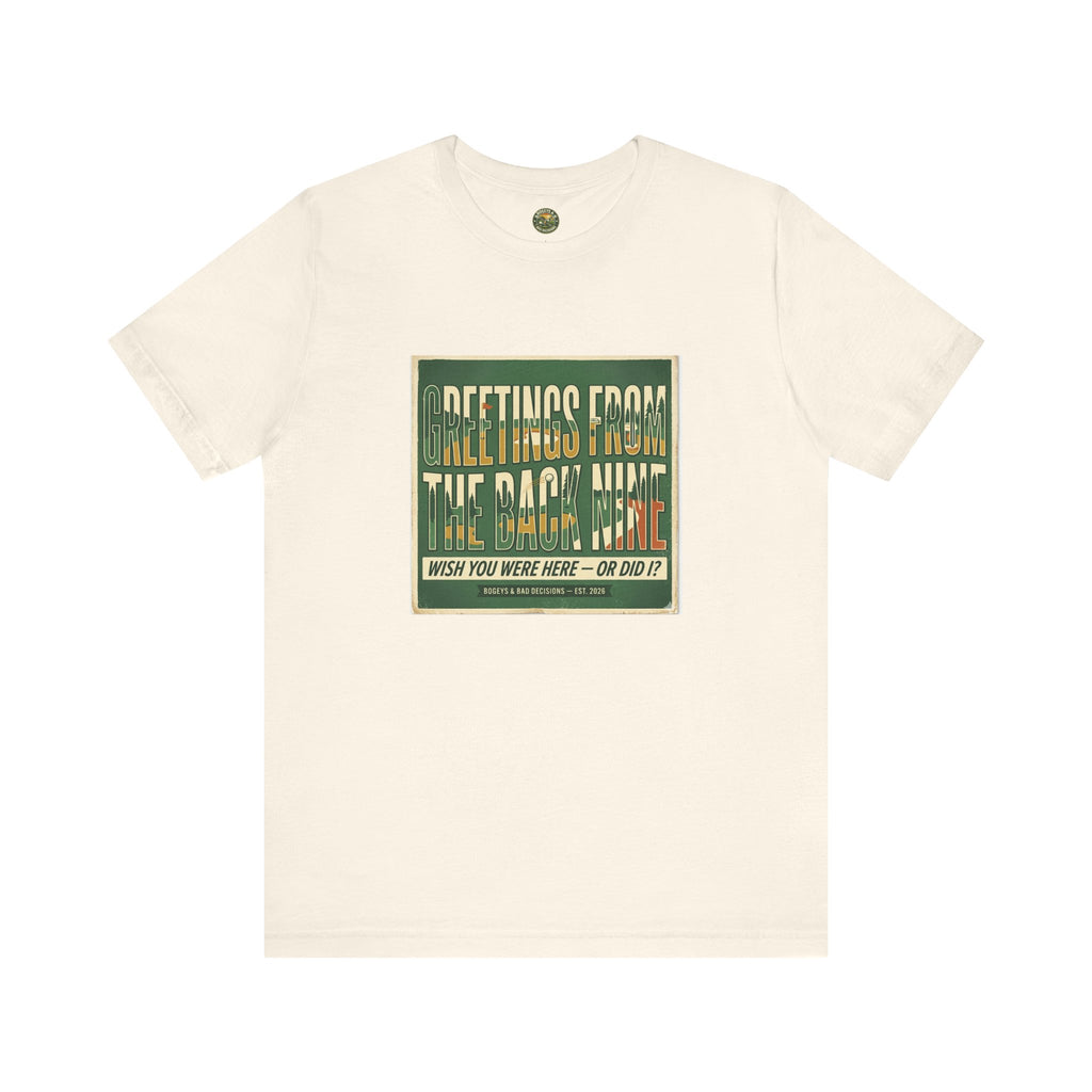 Greetings From The Back Nine — Vintage Postcard Tee