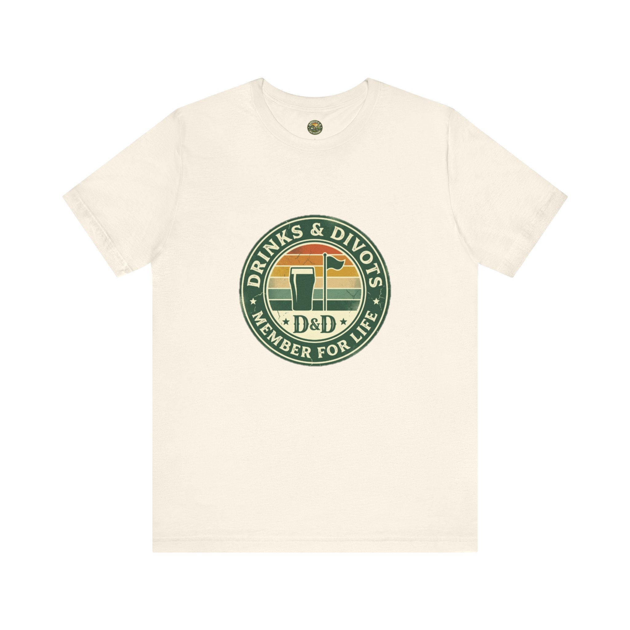 Drinks & Divots Member For Life Tee — Sunset Badge