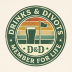 Drinks & Divots Member For Life Tee — Sunset Badge