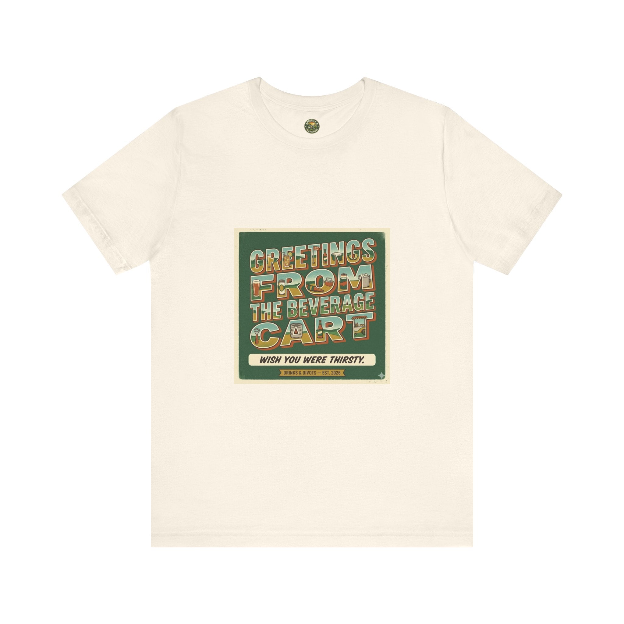 Greetings From The Beverage Cart — Vintage Postcard Tee