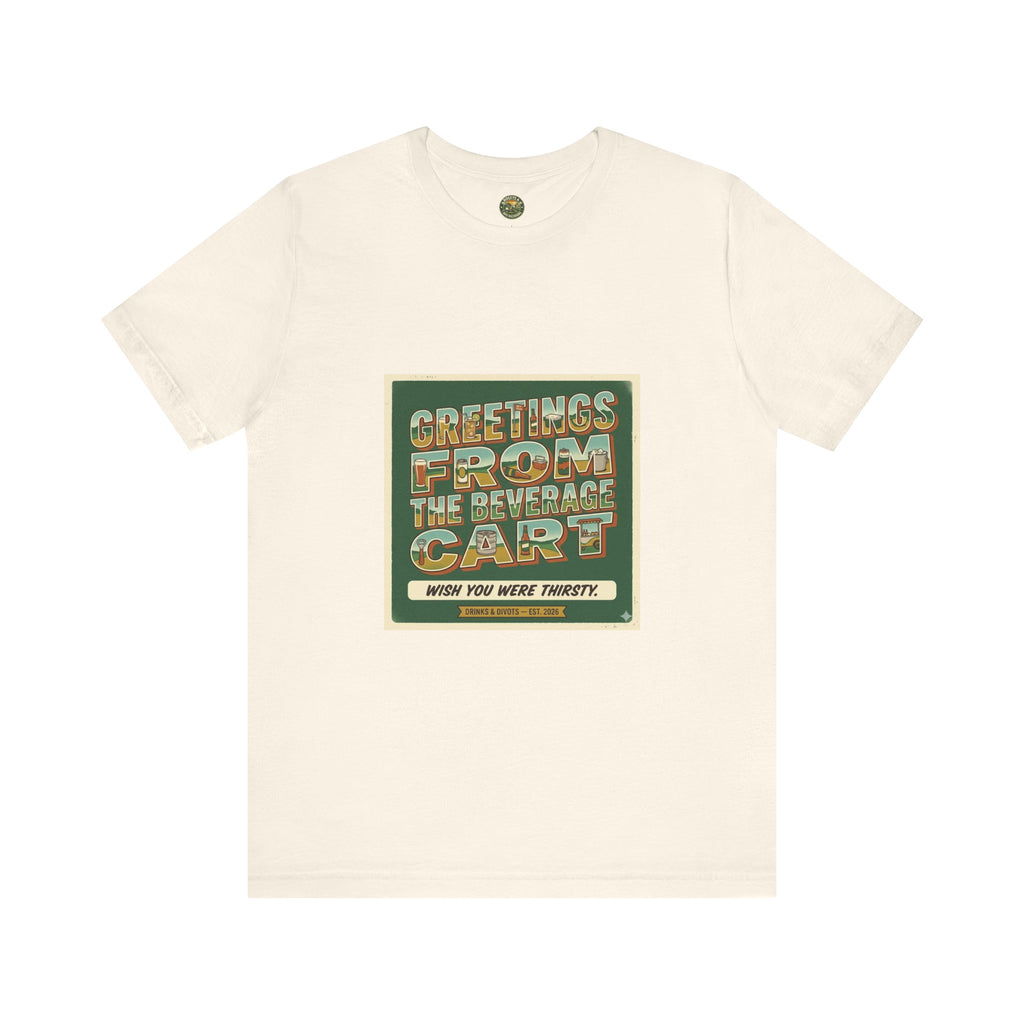 Greetings From The Beverage Cart — Vintage Postcard Tee