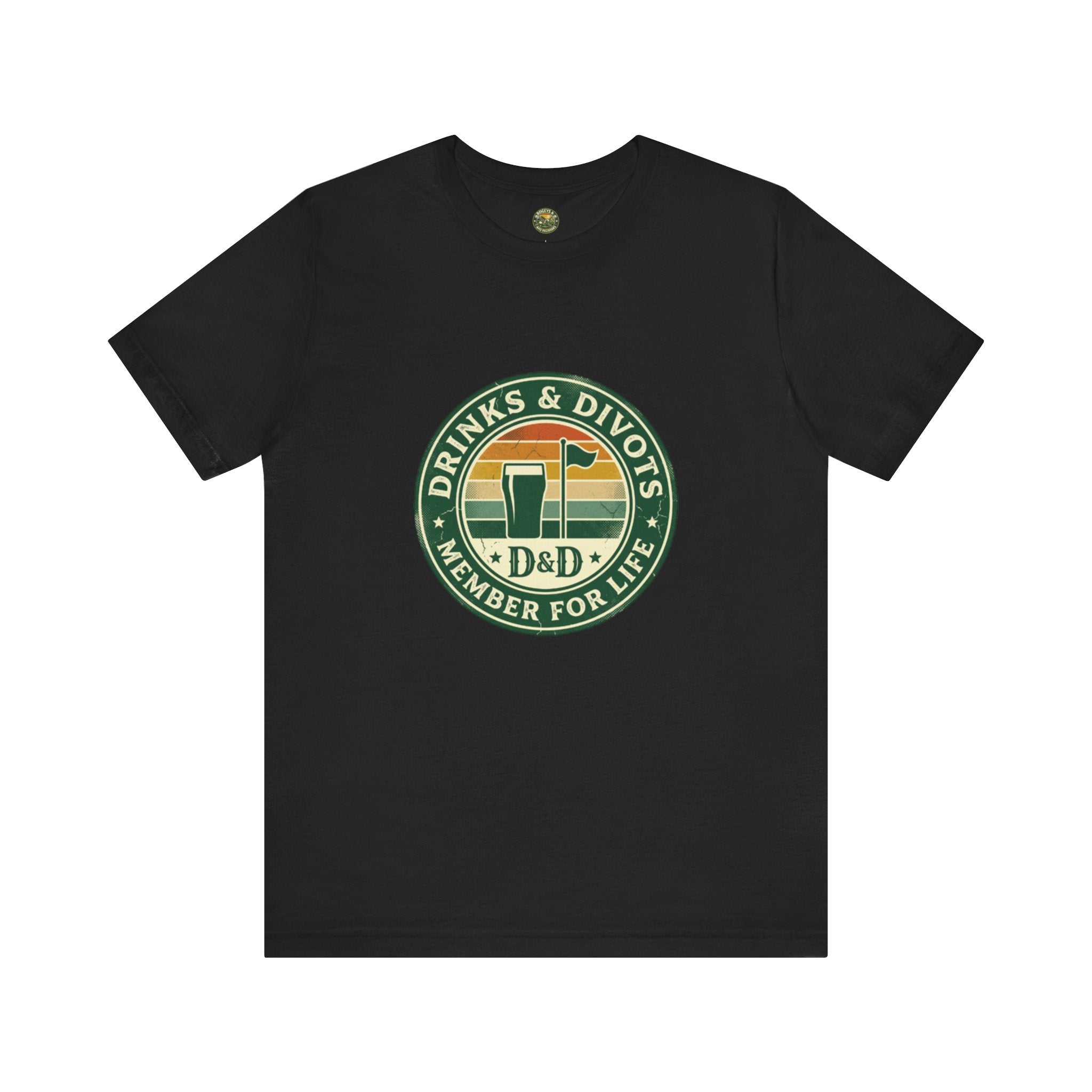 Drinks & Divots Member For Life Tee — Sunset Badge