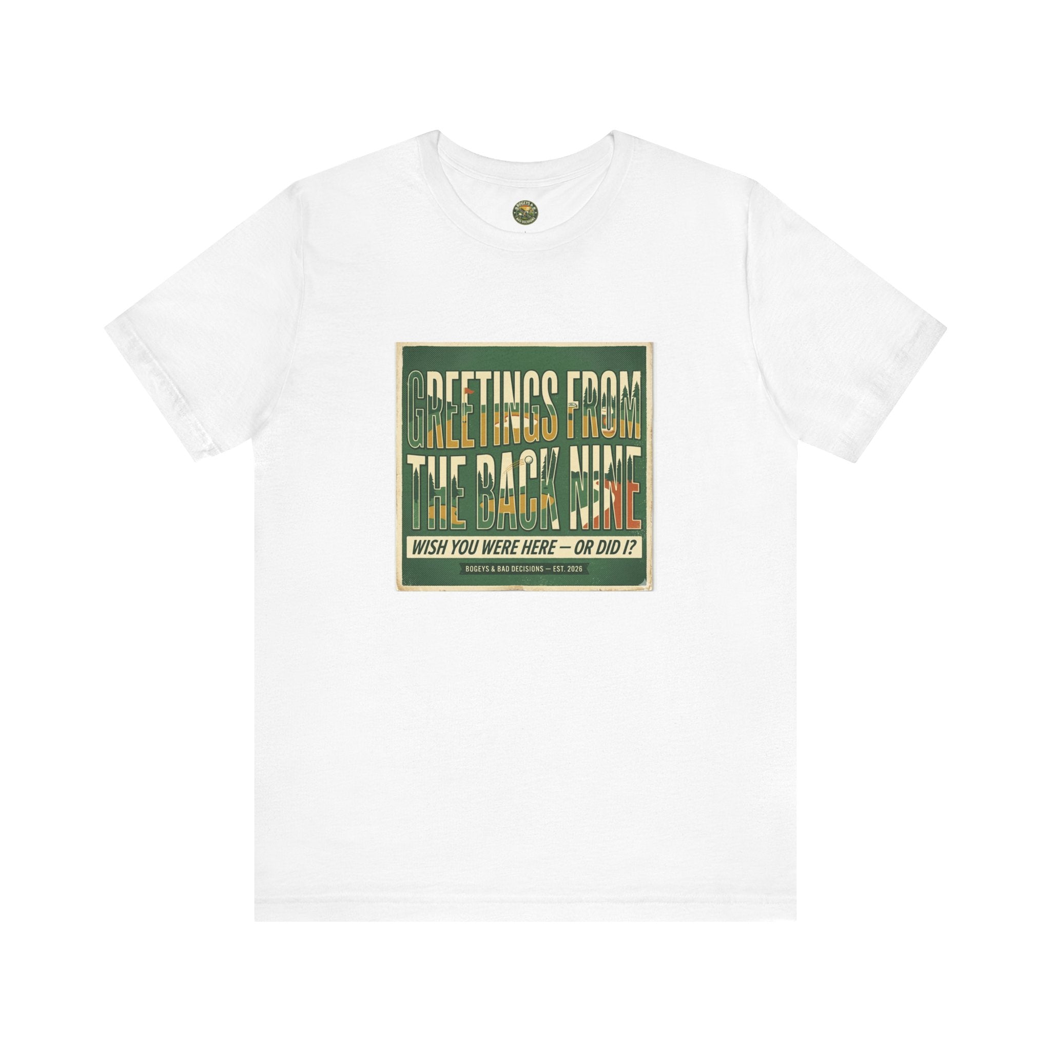Greetings From The Back Nine — Vintage Postcard Tee