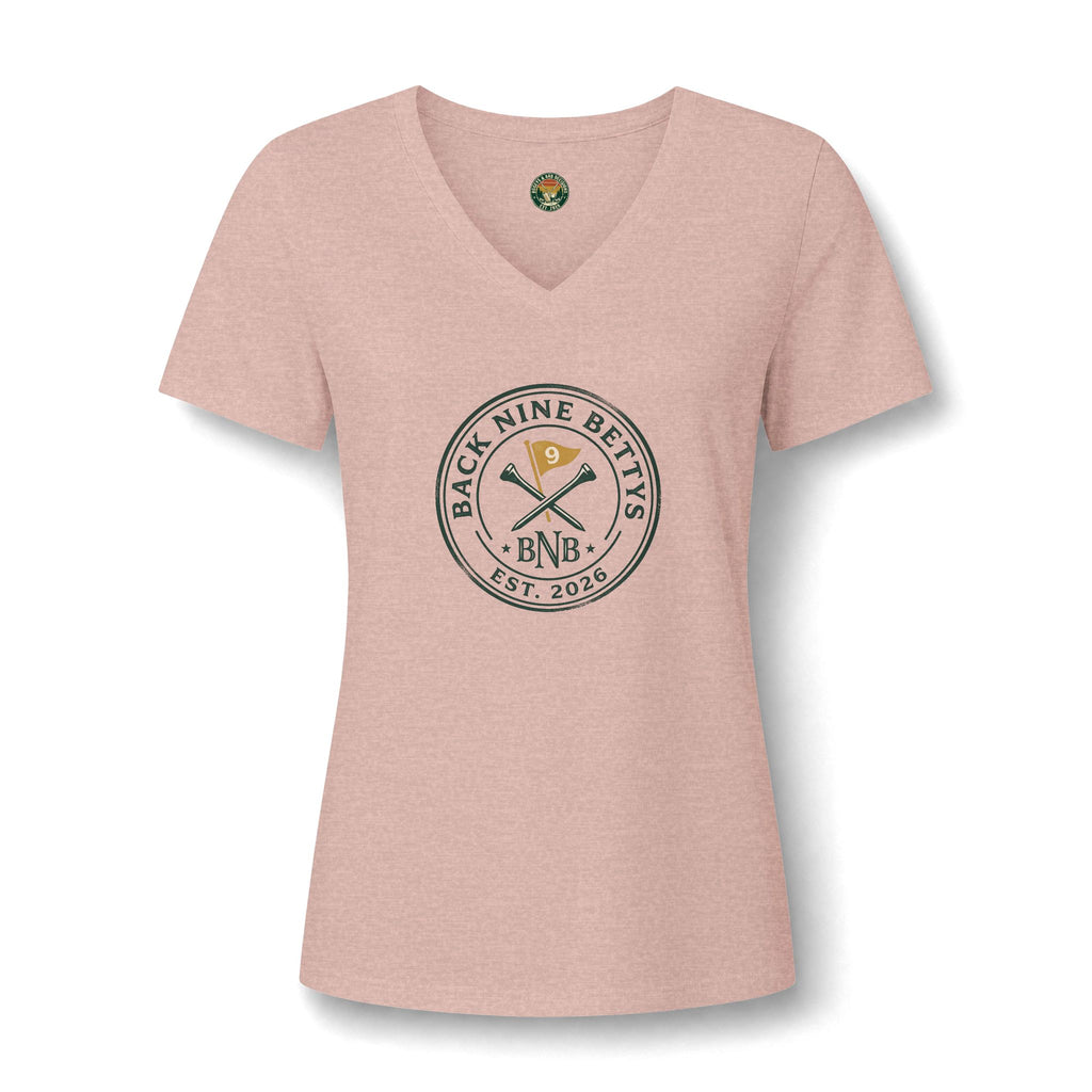 Back Nine Bettys V-Neck Tee — Charter Member Badge