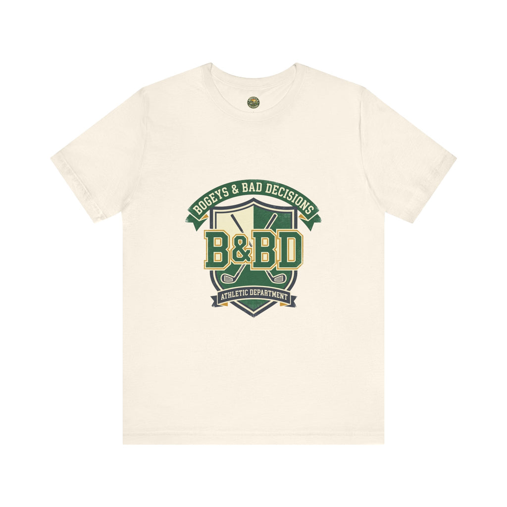B&BD Athletic Dept Tee — Crossed Clubs Crest