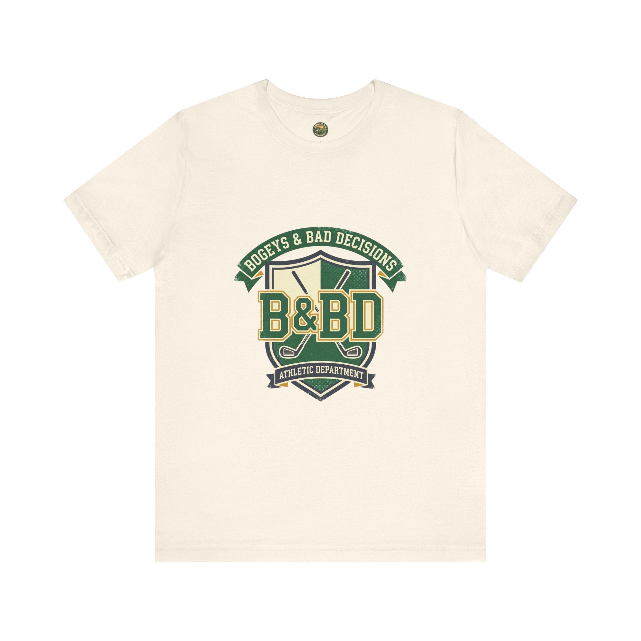 B&BD Athletic Dept Tee — Crossed Clubs Crest