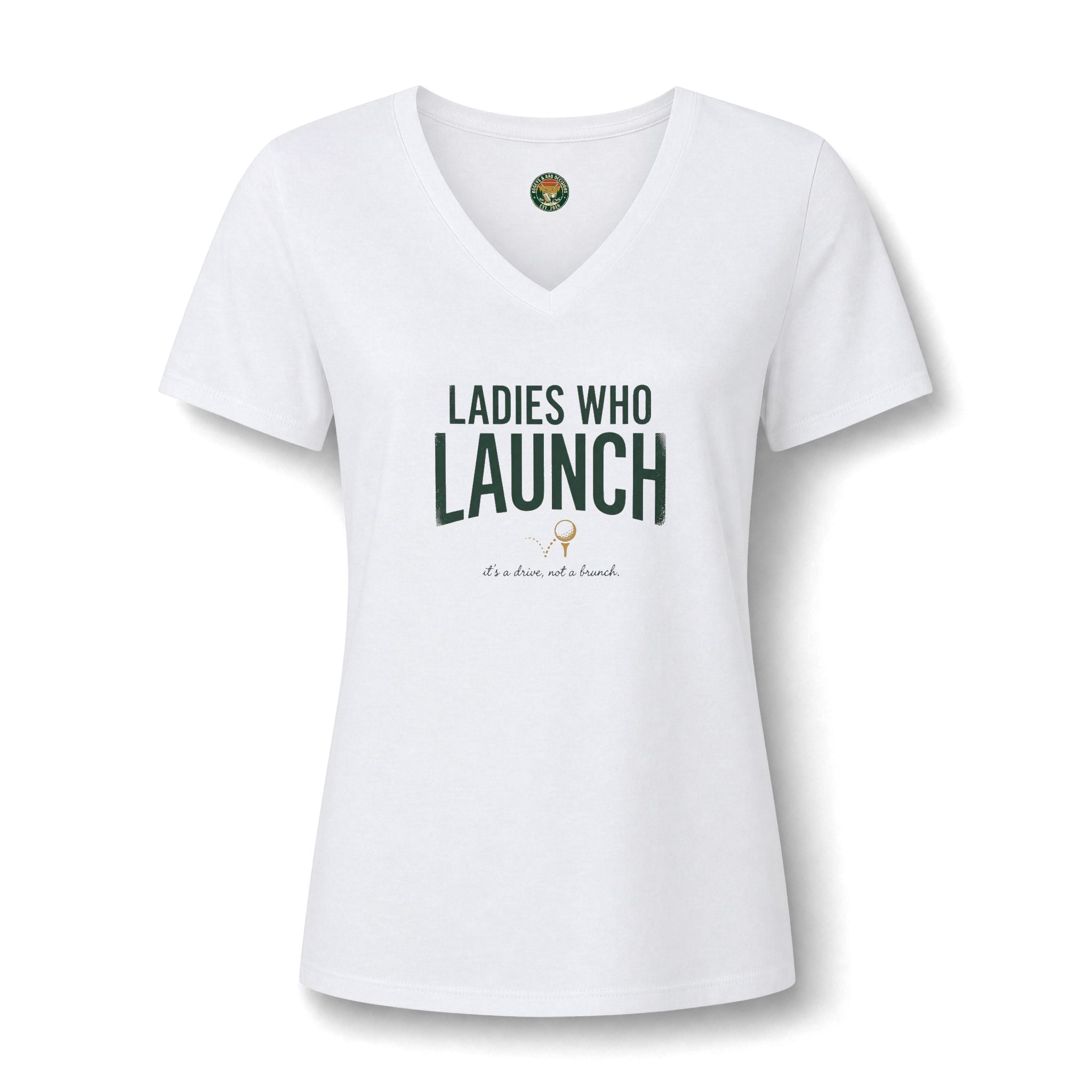 Ladies Who Launch V-Neck Tee — Back Nine Bettys