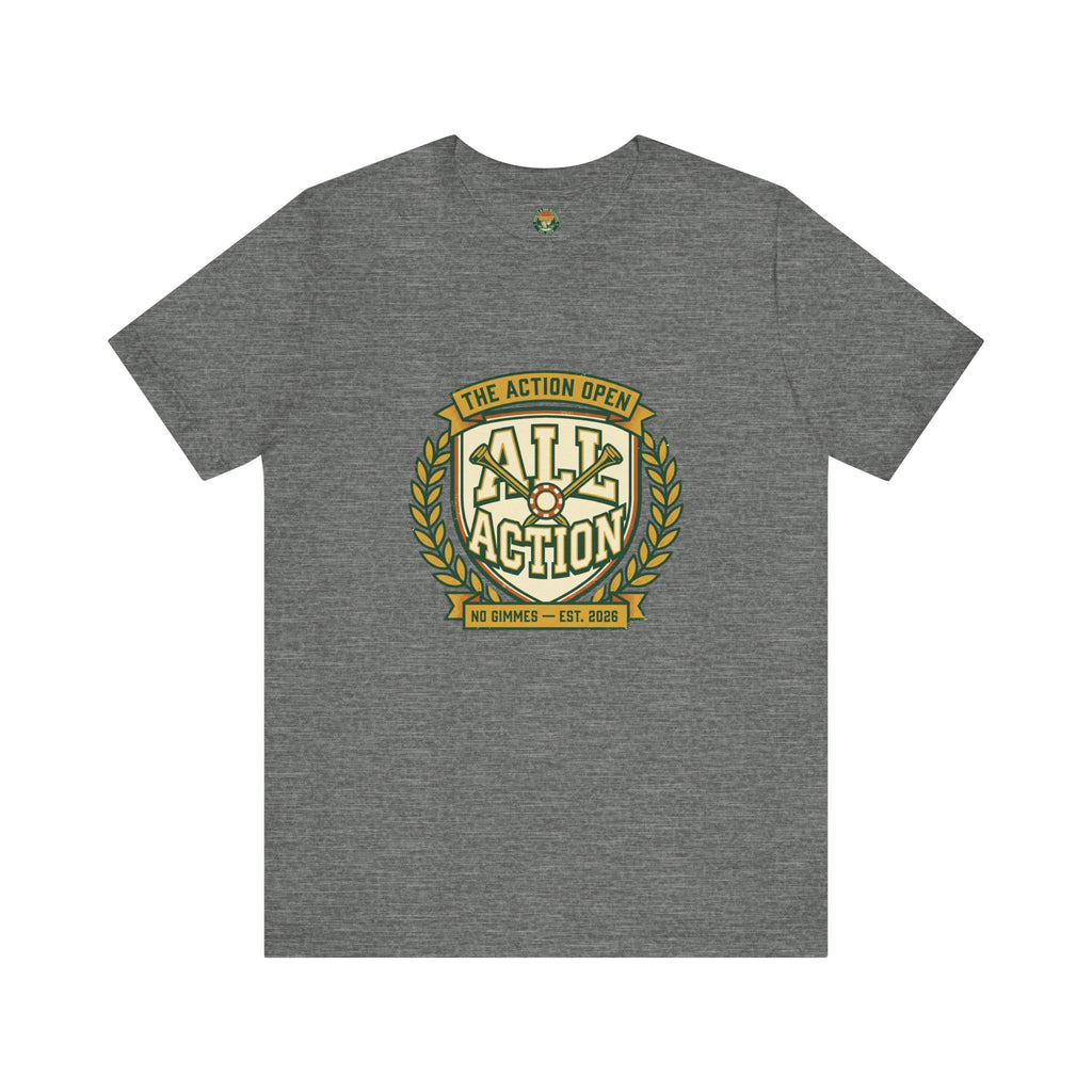 The Action Open Tee — Fake Golf Tournament Crest