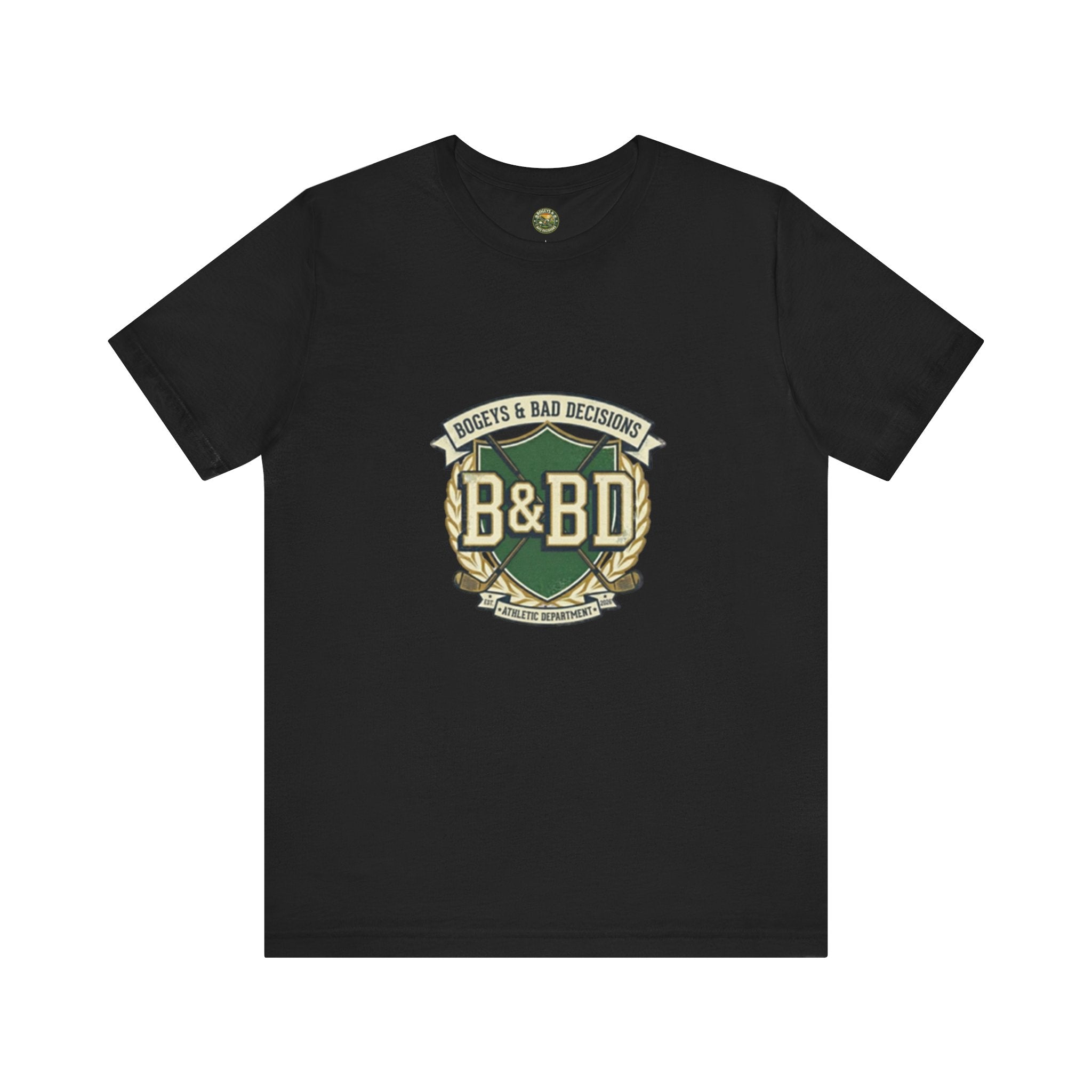 B&BD Athletic Dept Tee — Crossed Clubs Crest