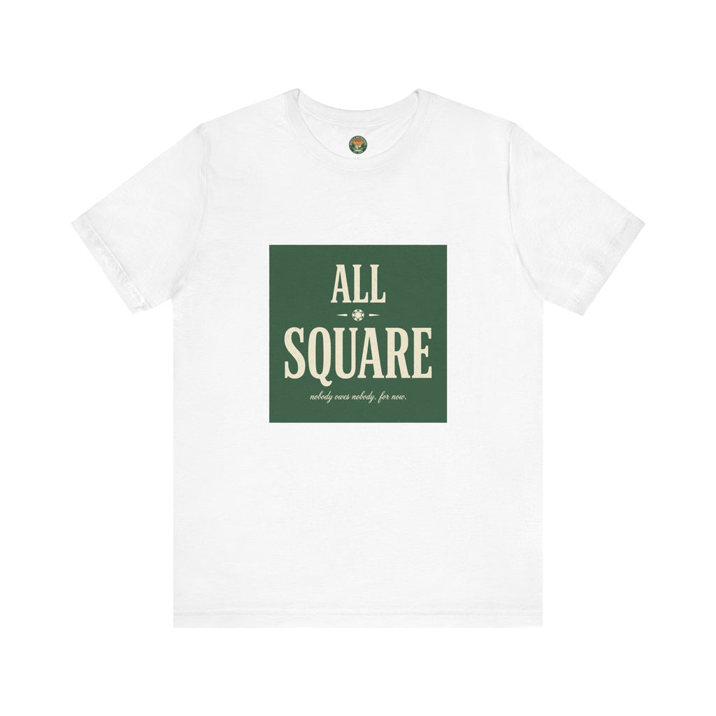 All Square Tee — Golf Match Play Typography