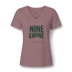 Nine & Wine V-Neck Tee — Back Nine Bettys