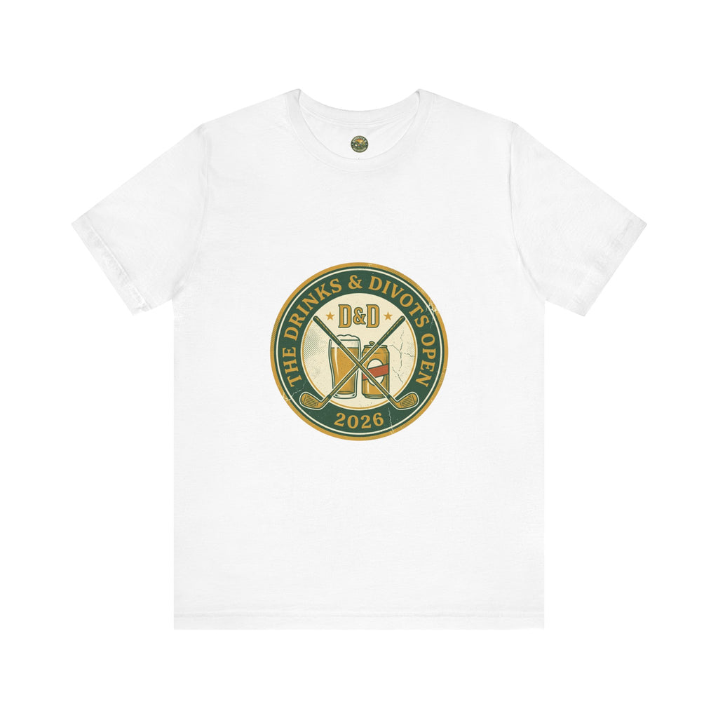 Drinks & Divots Open — Vintage Tournament Badge Tee