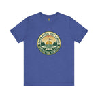 Dawn Patrol Golf League Badge Tee — Sunrise Crest
