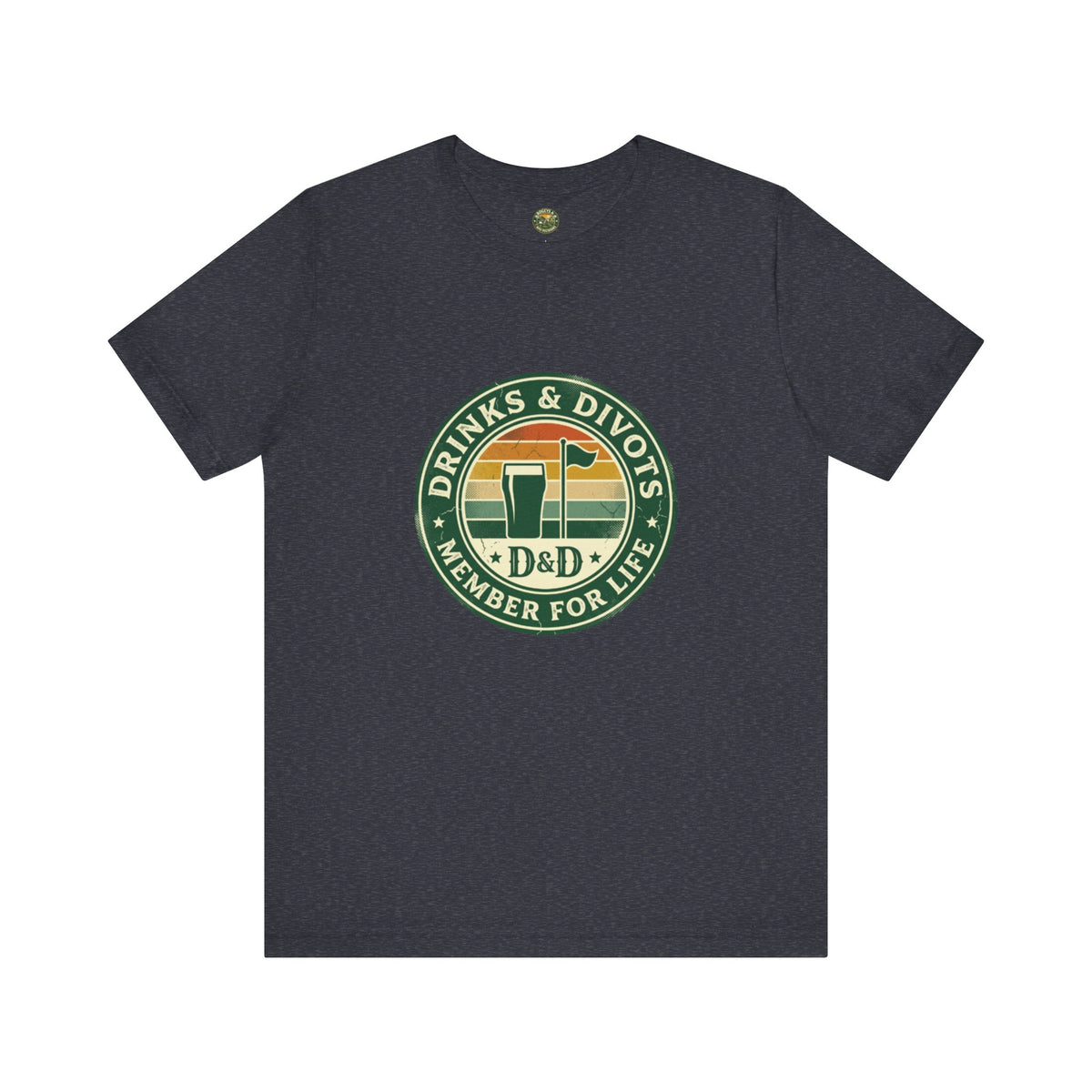 Drinks & Divots Member For Life Tee — Sunset Badge