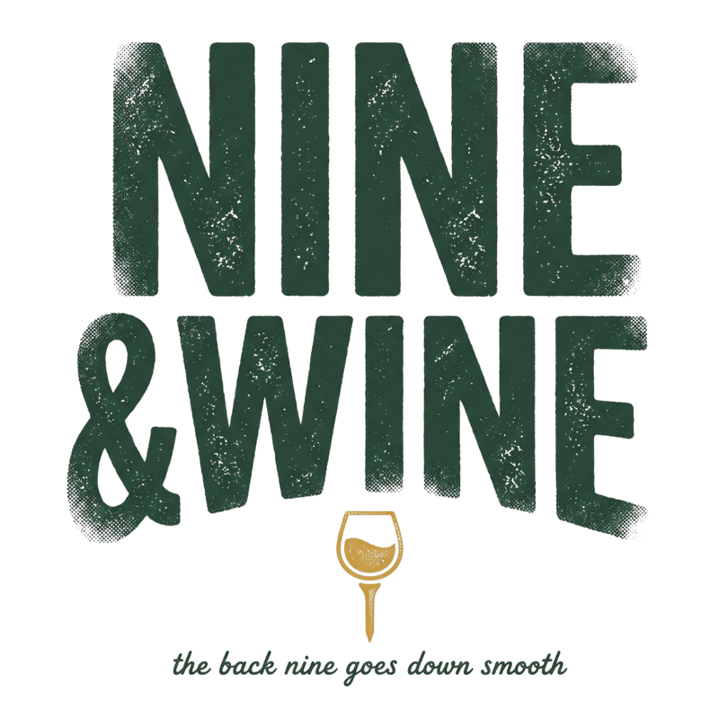 Nine & Wine V-Neck Tee — Back Nine Bettys
