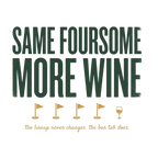 Same Foursome, More Wine V-Neck Tee — Back Nine Bettys