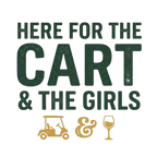 Here For The Cart & The Girls V-Neck Tee — Back Nine Bettys