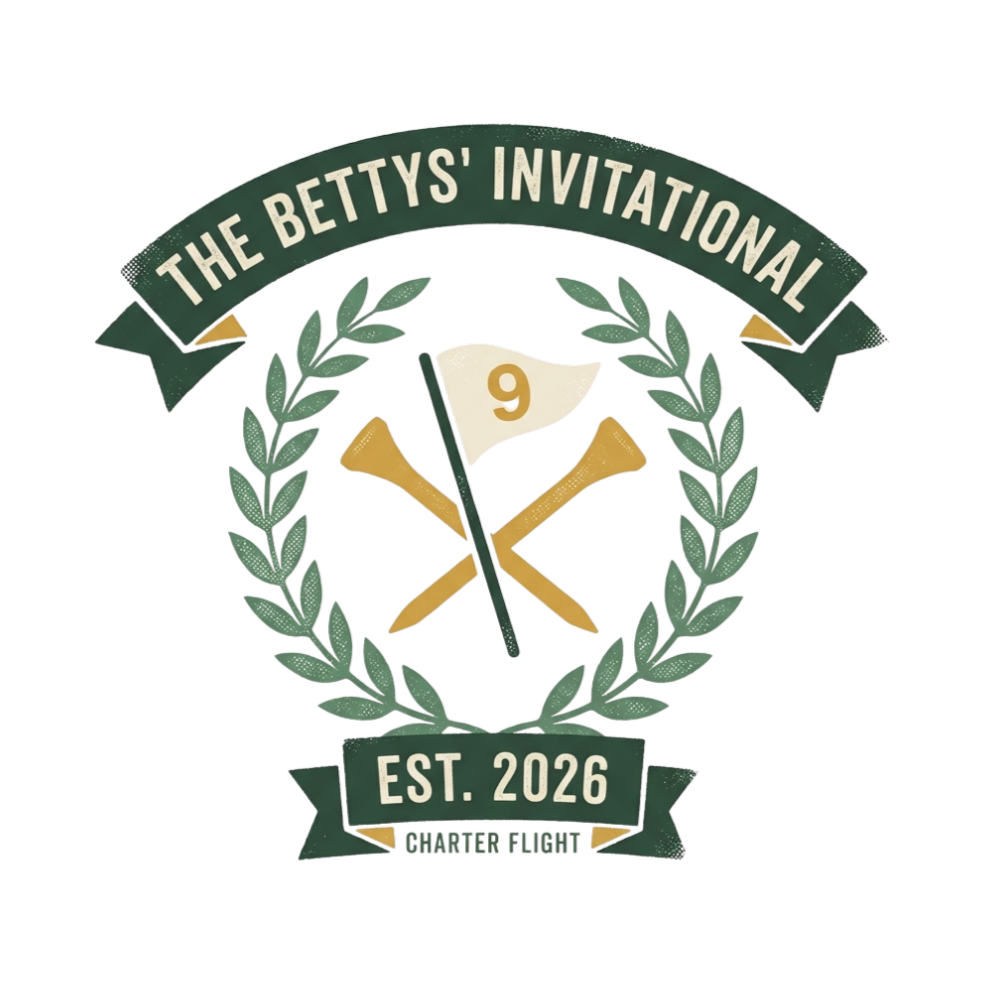 The Bettys’ Invitational  V-Neck Tee — Vintage Tournament Crest