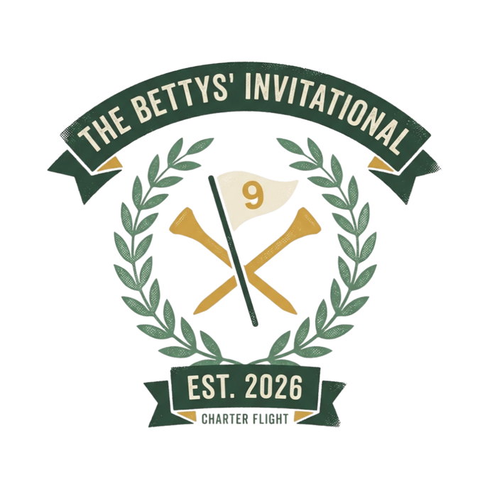 The Bettys’ Invitational  V-Neck Tee — Vintage Tournament Crest
