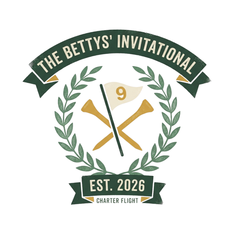 The Bettys’ Invitational  V-Neck Tee — Vintage Tournament Crest