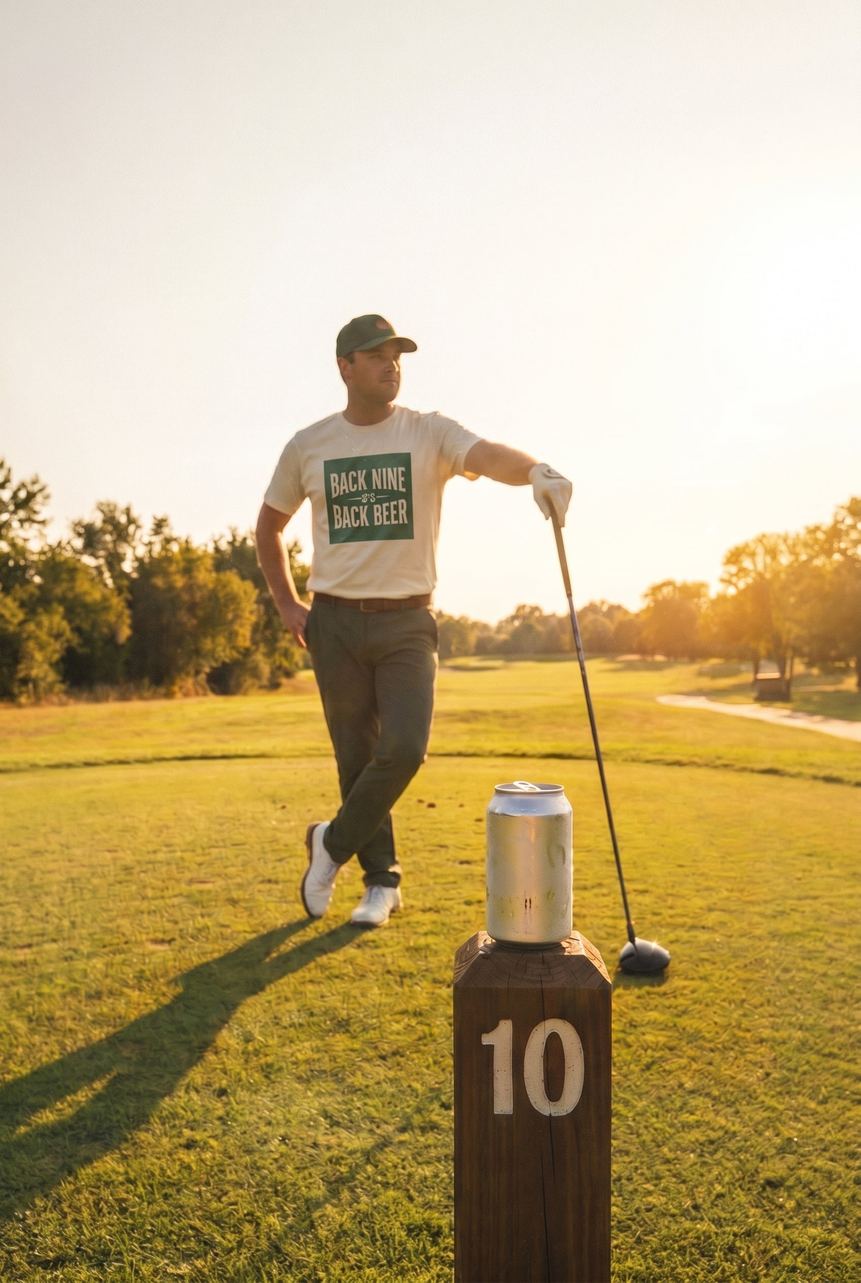 Back Nine, Back Beer - Vintage Golf Tee
