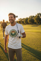 Bogeys & Bad Decisions Tee - Weekend Warriors Sunset Badge