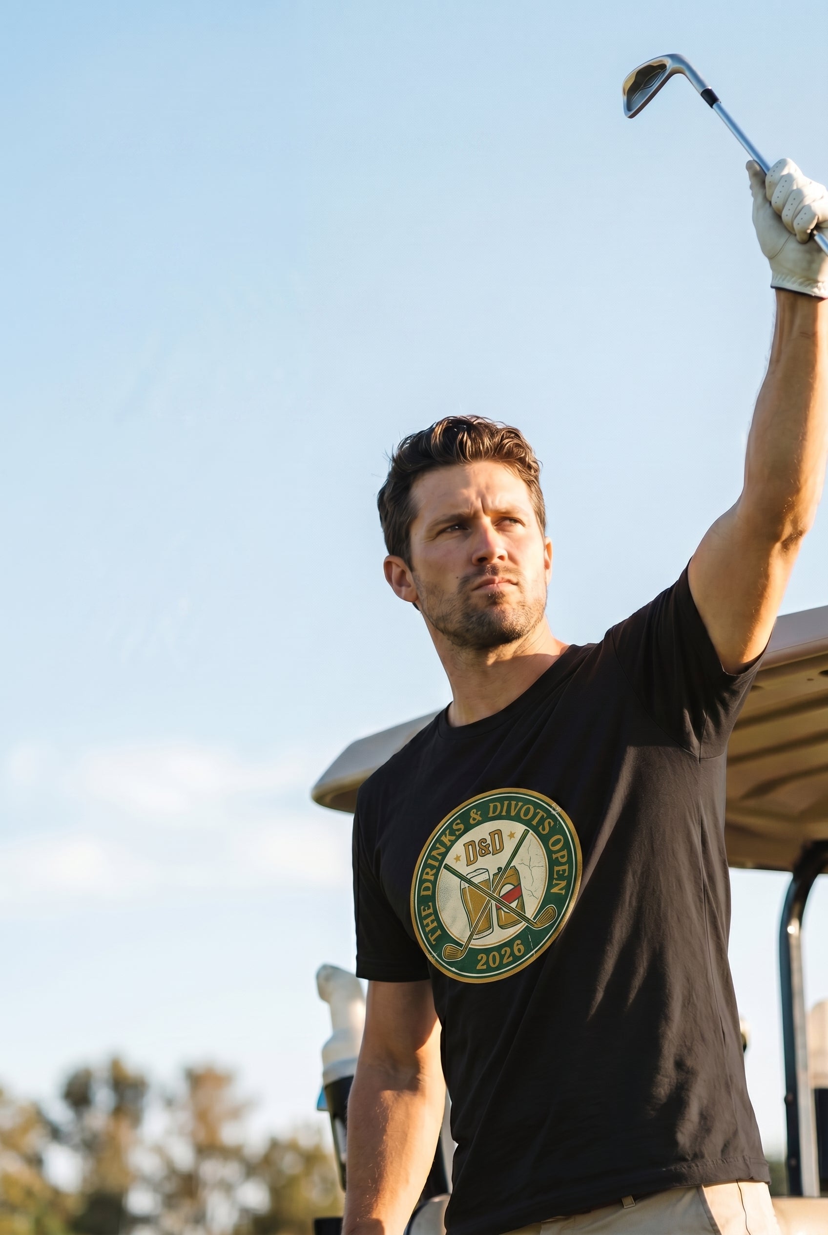Drinks & Divots Open — Vintage Tournament Badge Tee