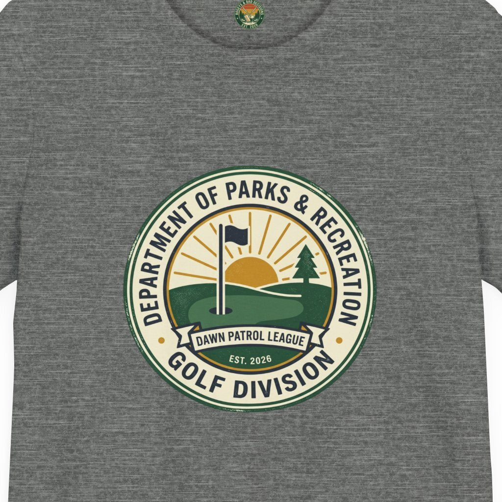 Parks & Rec Golf Division Badge Tee