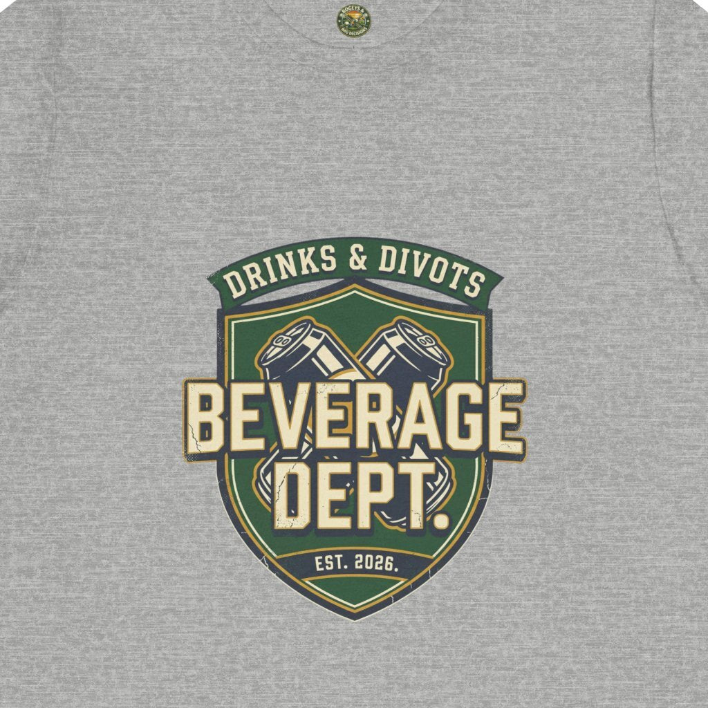 D&D Beverage Department Tee — Crossed Beer Cans Crest