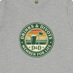 Drinks & Divots Member For Life Tee — Sunset Badge