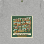 Greetings From The Beverage Cart — Vintage Postcard Tee
