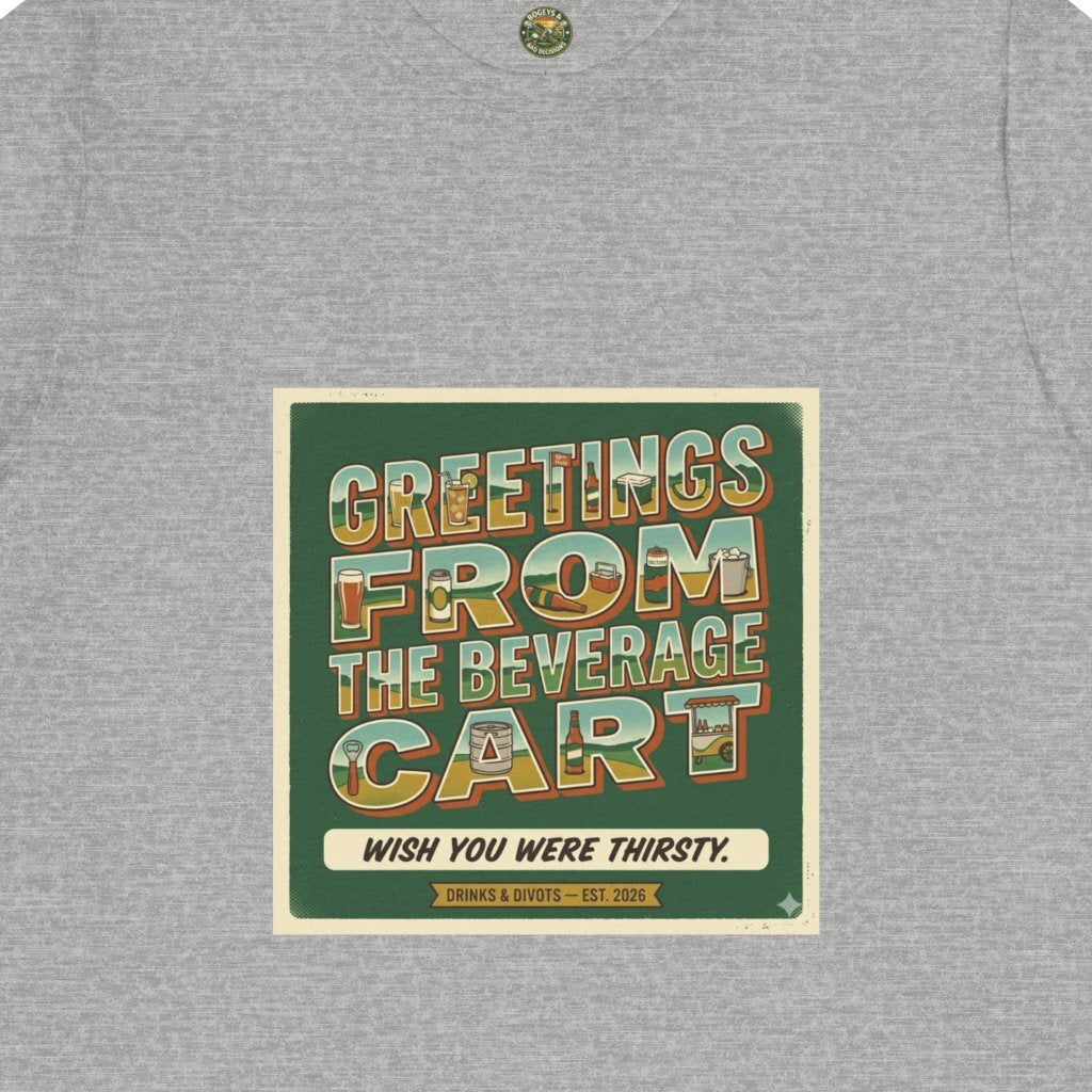 Greetings From The Beverage Cart — Vintage Postcard Tee