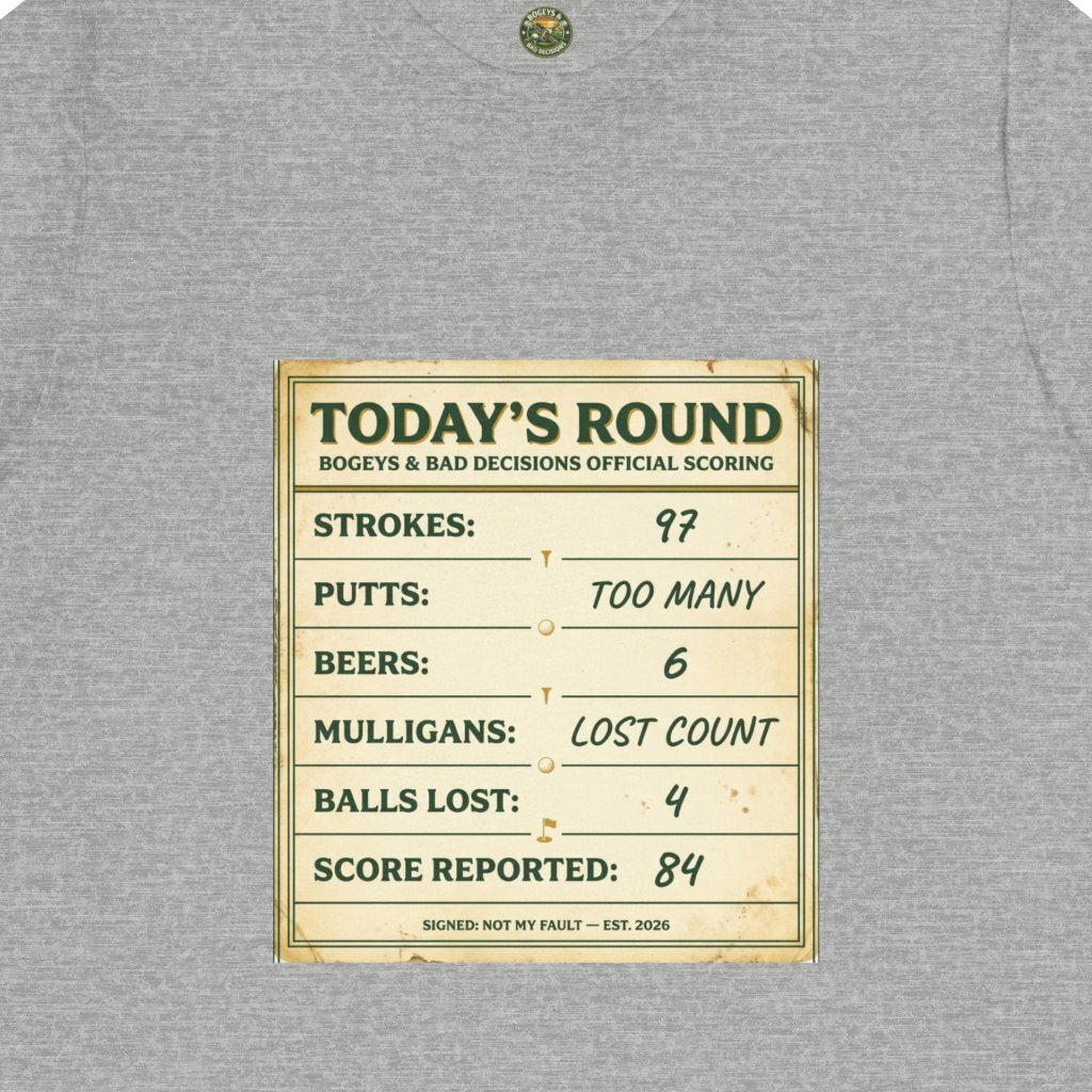 Today's Round Tee — Vintage Faux Scorecard